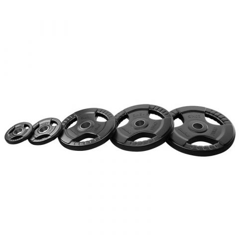 Диск обрезиненный тренировочный с тройным хватом OKPRO OK2005 20 кг