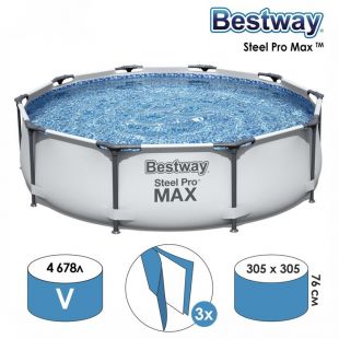 Бассейн каркасный Bestway Steel Pro MAX 305 х 76 см (56406)