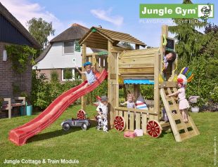 Игровой комплекс Jungle Gym Cottage + Train Module