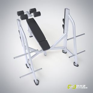 E-7041 Скамья-стойка для жима под углом вниз (Olympic Decline Bench)