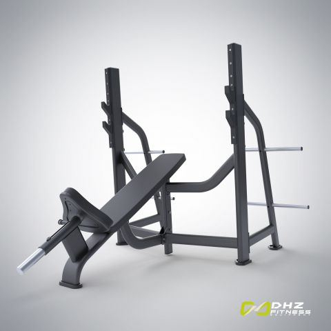 E-7042 Скамья-стойка для жима под углом вверх (Olympic Bench Incline)