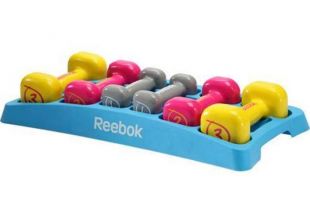 Набор из 6 гантелей Reebok RAWT-11056 в футляре Dumbbell Set with Case (1-3 кг)