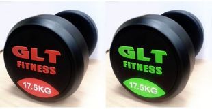 Набор из 20 гантелей GLT обрезиненных 2,5-25 кг (общий вес 275 кг)