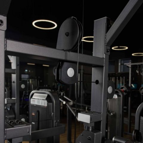 Тренажер турник - брусья DHZ Fitness с противовесом. 