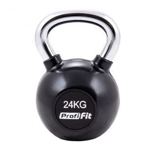 Гиря обрезиненная с хромированной ручкой PROFI-FIT 24 кг