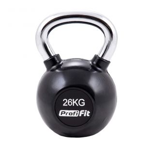 Гиря обрезиненная с хромированной ручкой PROFI-FIT 26 кг