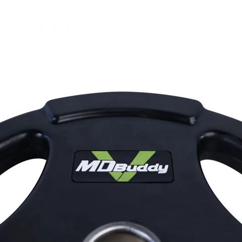 Диск обрезиненный тренировочный с тройным хватом MD Buddy MD1018 25кг